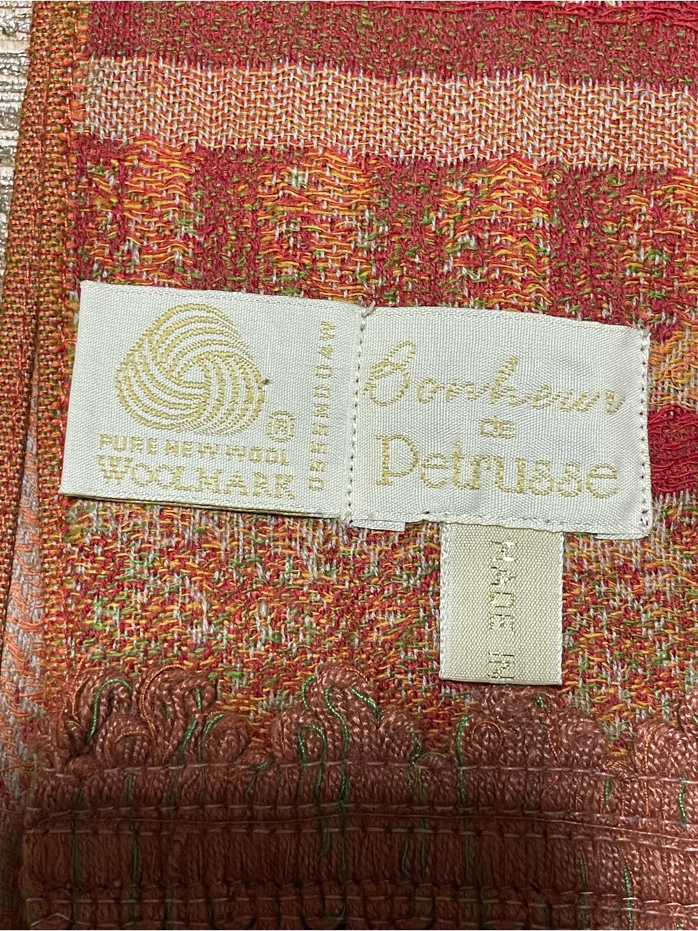 Pure wool Woolmark Warm tones Luxury wool Stole Shawl Scarf - 64x13 - Picture 2 of 6